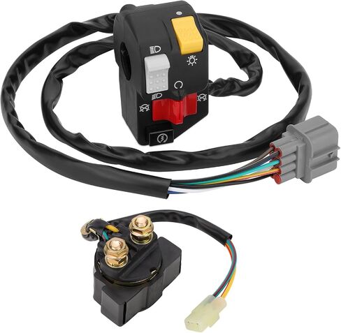 M Mati Handlebar & Starter Relay Switch لـ Honda Rancher 350 TRX350TM TRX350FM 2000-2005 التحول اليدوي 35020-HN5-671 35020-HN5-670 35850-HF1-670 in Saudi Arabia