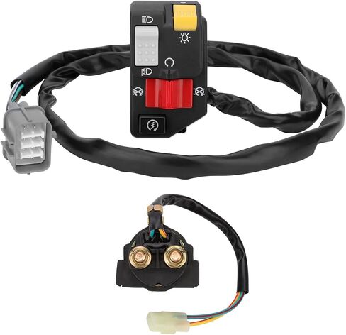 M Mati Handlebar & Starter Relay Switch لـ Honda Rancher 350 TRX350TM TRX350FM 2000-2005 التحول اليدوي 35020-HN5-671 35020-HN5-670 35850-HF1-670 in Saudi Arabia