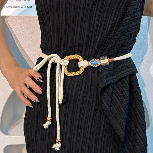 Sexy Waist Chain Body Chain – Stunning Layered Rope Beach Waist Jewelry, Adjustable for Dainty Boho Bikini Lovers in Kuwait