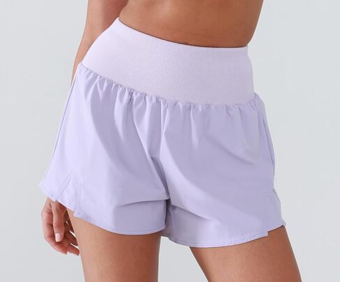 Women's High Waisted Running Shorts with Spandex, Athletic Shorts for Women Light and Airy with Wind-Resistant Fabric in Kuwait