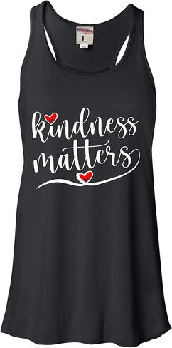 Go All Out Womens Kindness Matters Be Kind Gift Mom Wife Sleeveless Tank Top T-Shirt in Saudi Arabia