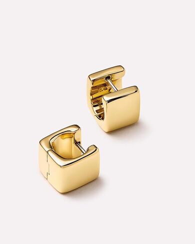 Gold Earrings for Women Trendy 14K Gold Plated Small Chunky Huggie Earrings Dainty Minimalist Simple Hypoallergenic Hoop Earrings Jewelry Gifts for Her in Kuwait