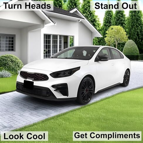 تصاميم Tech Bogar الكاملة المصباح العاكس الخلفي العاكس الجانبي Sidemarker Head Tail Light Tint Tint متوافق مع Kia Forte 2022-2024 ، Dark Smoke in Saudi Arabia