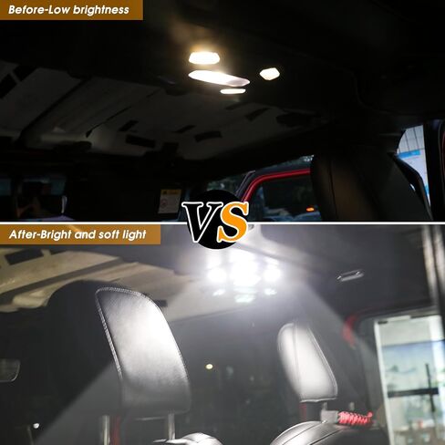 LED INTRIOR LED استبدال ضوء Jeep Wrangler JL 2018-2023 2/4 باب المصارع JT LED LED KIT 6500K الأبيض 30 LED in Saudi Arabia