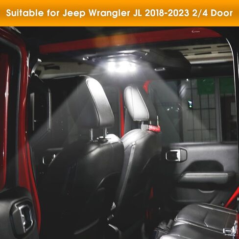 LED INTRIOR LED استبدال ضوء Jeep Wrangler JL 2018-2023 2/4 باب المصارع JT LED LED KIT 6500K الأبيض 30 LED in Saudi Arabia