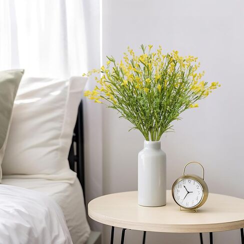 Yellow Forsythia Artificial Flowers, 4 Bundles 21inch Fake Forsythia Branches – Realistic Faux Spring Wildflower Stems for Home Decor, Wedding Centerpieces, and Farmhouse Display in Saudi Arabia