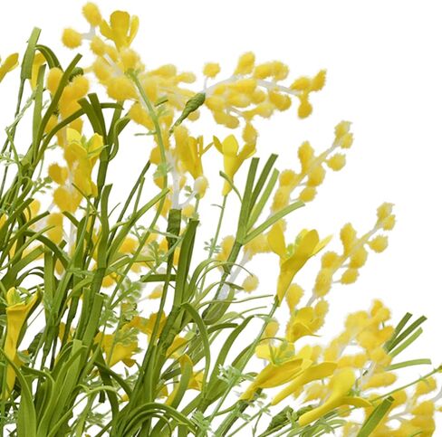 Yellow Forsythia Artificial Flowers, 4 Bundles 21inch Fake Forsythia Branches – Realistic Faux Spring Wildflower Stems for Home Decor, Wedding Centerpieces, and Farmhouse Display in Saudi Arabia