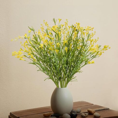 Yellow Forsythia Artificial Flowers, 4 Bundles 21inch Fake Forsythia Branches – Realistic Faux Spring Wildflower Stems for Home Decor, Wedding Centerpieces, and Farmhouse Display in Saudi Arabia