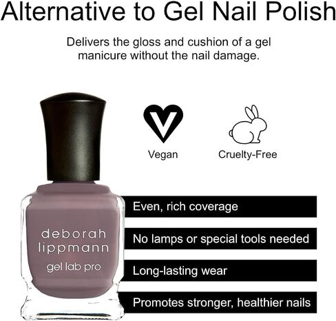 Deborah Lippmann Gel Lab Pro Poll Coll | العلاج المخصب للصحة والارتداء والتألق | لا اختبار للحيوان ، 21 حرة ، نباتي | ألوان حمراء وأرجوانية in Kuwait