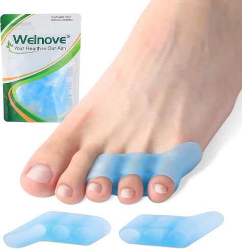 Welnove Gel Pinky Toe Separators - 8 Pack Pinky Toe Spacers, Bunion Cushions Pads for Women＆Men, Silicone Little Toe Protectors for Preventing Rubbing & Relieve Pressure(Clear) in Kuwait