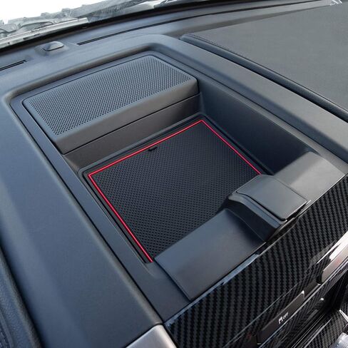 JDMCAR Liner Accessories Compatible with Ford F150 2015 2016 2017 2018 2019 2020 Premium Cup Holder, Center Console, and Door Pockets Rubber Inserts Kit (Bucket Super Crew) (Red Trim) in Saudi Arabia