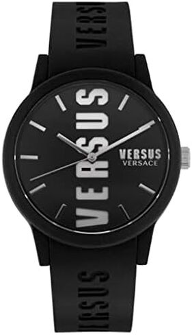 مقابل Versace Mens Barbes Fashion Watch مع العلامة التجارية. حزام سيليكون مقاوم للمياه. يشمل حقيبة هدايا السفر. in Saudi Arabia
