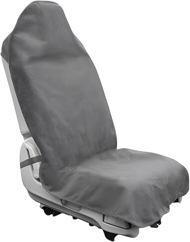 Waterproof Sweat Towel Car Seat Cover, Sweatproof Non-Slip Auto Seat Cover for Post Gym Workout, Running, Swimming, Beach, Universal Seat Protector for Car, SUV, Trucks, Sedan (Gray) in Saudi Arabia