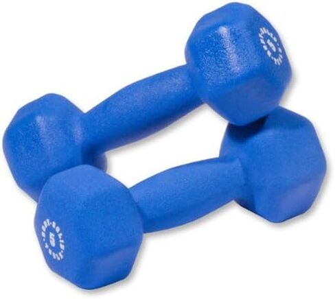 Body-Solid Tools (BSTND3PR) Neoprene Dumbbell for Weight and Aerobic Training, Pilates & Physical Therapy, Hand Weights Set for Women, Free Weights Hex End Dumbbells, Green, 3lbs. Pair in Kuwait