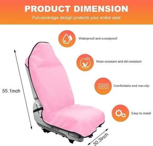 Waterproof Sweat Towel Car Seat Cover, Sweatproof Non-Slip Auto Seat Cover for Post Gym Workout, Running, Swimming, Beach, Universal Seat Protector for Car, SUV, Trucks, Sedan (Gray) in Saudi Arabia