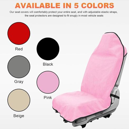 Waterproof Sweat Towel Car Seat Cover, Sweatproof Non-Slip Auto Seat Cover for Post Gym Workout, Running, Swimming, Beach, Universal Seat Protector for Car, SUV, Trucks, Sedan (Gray) in Saudi Arabia