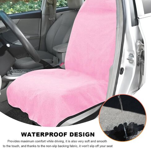 Waterproof Sweat Towel Car Seat Cover, Sweatproof Non-Slip Auto Seat Cover for Post Gym Workout, Running, Swimming, Beach, Universal Seat Protector for Car, SUV, Trucks, Sedan (Gray) in Saudi Arabia