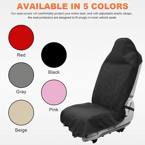 Waterproof Sweat Towel Car Seat Cover, Sweatproof Non-Slip Auto Seat Cover for Post Gym Workout, Running, Swimming, Beach, Universal Seat Protector for Car, SUV, Trucks, Sedan (Gray) in Saudi Arabia