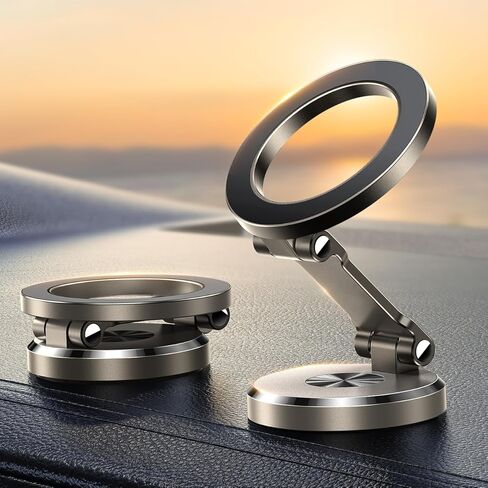 JOYROOM Fits iPhone 16/16 Pro Max MagSafe Car Mount, [All Metal & 360° Adjustment] Magnetic Phone Holder for Car with N55 Strong Magnets, Car Mount for iPhone 16 15 14 13 12 & MagSafe Case, Space Gray in Kuwait
