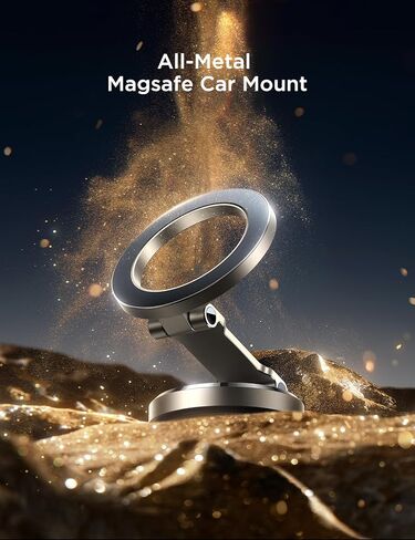 JOYROOM Fits iPhone 16/16 Pro Max MagSafe Car Mount, [All Metal & 360° Adjustment] Magnetic Phone Holder for Car with N55 Strong Magnets, Car Mount for iPhone 16 15 14 13 12 & MagSafe Case, Space Gray in Kuwait