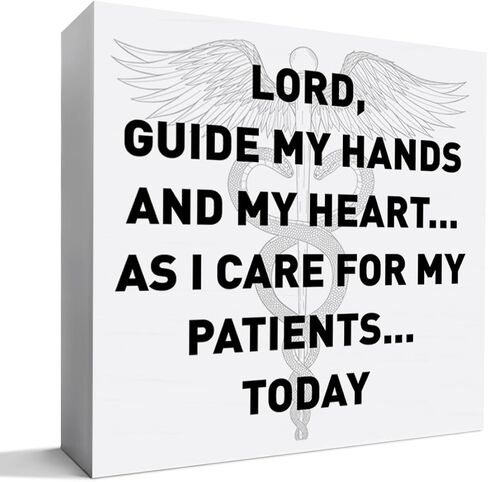 Nurse Doctor Gifts for Women Men, Medical Student Graduation Gifts for Nursing Students RN Nurse Doctor Birthday Christmas Nurse Week Gift, Medical Classroom Wooden Box Sign Desk Decor in Kuwait