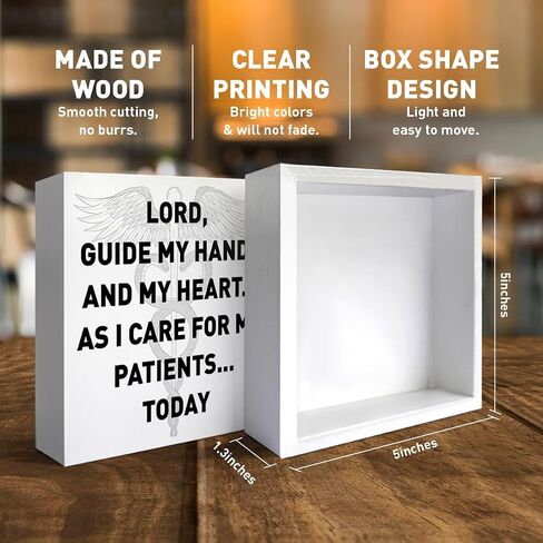 Nurse Doctor Gifts for Women Men, Medical Student Graduation Gifts for Nursing Students RN Nurse Doctor Birthday Christmas Nurse Week Gift, Medical Classroom Wooden Box Sign Desk Decor in Kuwait