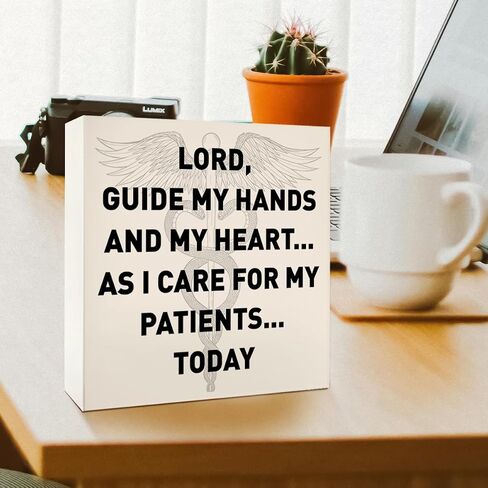 Nurse Doctor Gifts for Women Men, Medical Student Graduation Gifts for Nursing Students RN Nurse Doctor Birthday Christmas Nurse Week Gift, Medical Classroom Wooden Box Sign Desk Decor in Kuwait