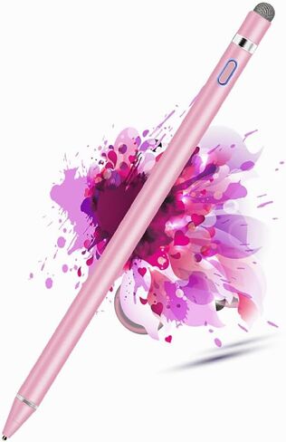 قلم شاشة نشط للرسم والكتابة على شاشة اللمس، قلم iPad عالي الحساسية قابل لإعادة الشحن مع طرف رفيع 1.45 مم، قلم شاشة لجهاز iPad/iPad Pro/Mini/Android/الهواتف الذكية/الأجهزة اللوحية/الكمبيوتر المحمول/iPhone/iOS in Saudi Arabia