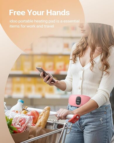 هدايا عيد الميلاد للزوجة النسائية، وسادة تسخين iDOO لتشنجات الدورة الشهرية، وسادة حرارية لاسلكية محمولة لتخفيف آلام تشنجات الحيض، وسادة تسخين الحيض، تسخين سريع، هدايا عيد ميلاد للأم والفتيات in Kuwait