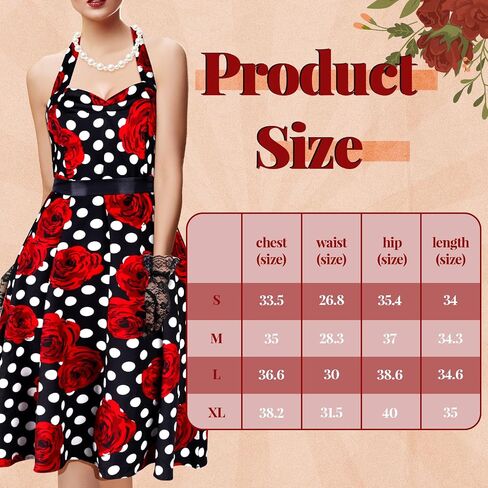 JenPen 5 Pcs Vintage Polka Dot Dress, Retro Swing Dress for Women 2025 Tea Party Costume for Derby Cocktail in Saudi Arabia