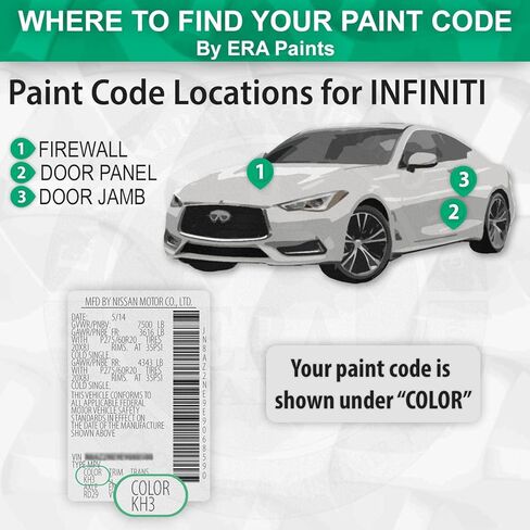 Era Paints WV2 - Diamond Graphite Metallic for Infiniti Match Automotive Automotive Touch Up Paint Jar - مجموعة أساسية in Kuwait