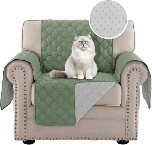 أغطية Princedeco Loveseat لأريكة سليمان الأريكة الحديثة تغطي غطاء أريكة ناعمة مقاومة للماء ويمكن غسلها للكلاب عرض مقعد الأريكة المضاد للزلزال إلى 48 "(Loveseat ، Sage) in Kuwait