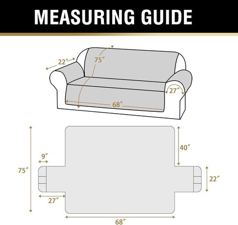 أغطية Princedeco Loveseat لأريكة سليمان الأريكة الحديثة تغطي غطاء أريكة ناعمة مقاومة للماء ويمكن غسلها للكلاب عرض مقعد الأريكة المضاد للزلزال إلى 48 "(Loveseat ، Sage) in Kuwait