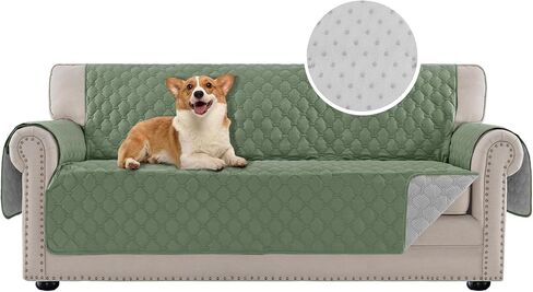 أغطية Princedeco Loveseat لأريكة سليمان الأريكة الحديثة تغطي غطاء أريكة ناعمة مقاومة للماء ويمكن غسلها للكلاب عرض مقعد الأريكة المضاد للزلزال إلى 48 "(Loveseat ، Sage) in Kuwait
