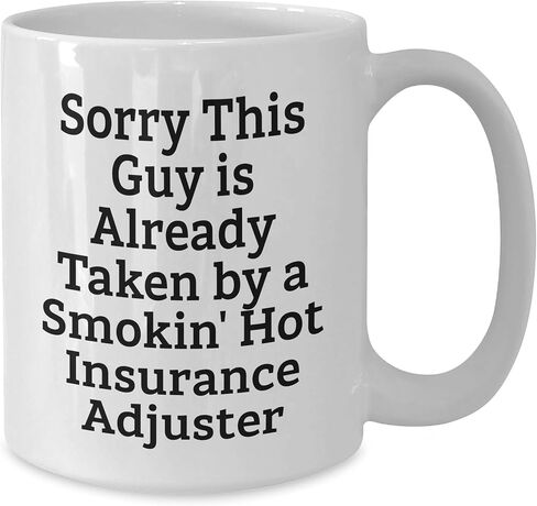 Funny Insurance Adjuster Jokes White Coffee Mug Gifts from Mom to Funny Insurance Adjuster Lover on Christmas in Saudi Arabia