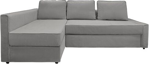 غطاء الأريكة Corduroy فقط! بالنسبة إلى Ikea Friheten Sofa Bed Sleeper ، تغطي أريكة لأريكة زاوية صغيرة ، أريكة أريكة لغرفة المعيشة مع وسادة وأغطية وسادة (XTR-15 ، chaise اليمنى) in Kuwait