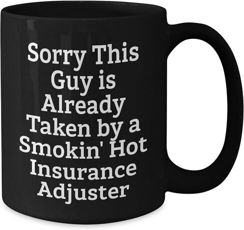 ضابط التأمين عيد الميلاد هدايا فريدة من الأصدقاء إلى ضابط التأمين ، Black Coffee Mug ، "آسف أن هذا الرجل قد اتخذ بالفعل من قبل ضابط تأمين ساخن الدخان ، اقتباس مضحك ، فكرة هدية فريدة من نوعها in Kuwait