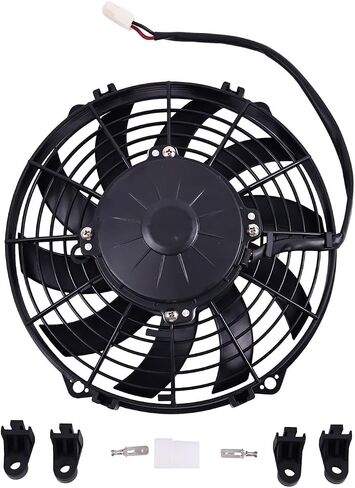 AIVWUMOT 9 بوصة منحنية منخفضة المظهر الجانبي المروحة 12V 30100452 VA07-AP12/C-58A متوافق مع Spal 625CFM in Saudi Arabia