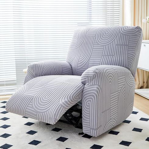 Jokivtou Stretch Recliner Slippercovers 4 قطع واقي الأثاث المتميز لكراسي كرسي الصبي الكسول | أغطية أريكة مقاومة للشعر للحيوانات الأليفة ، قابلة للغسل الماكينة (الأزرق) in Saudi Arabia