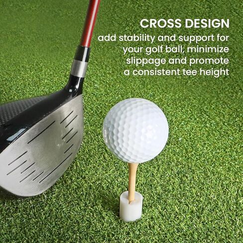 FINGER TEN Golf Tees Driving Range Tee Rubber Tees for Golf Mats Value 6 Rubber Tees and 6 Driver Tees 2 3/4 Inch Easy to Find Mixed Size 3.13" 3" 2.75" 2.25" 1.5" (Colorful) in Kuwait