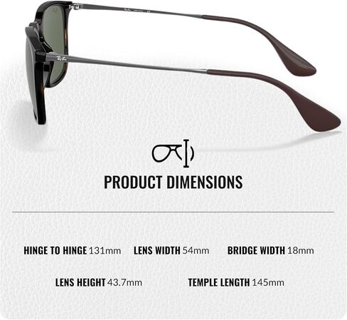 Ray-Ban RB4187 Chris Square Shope Sunglasses مع حزمة مجموعة النظارات الرسمية in Saudi Arabia
