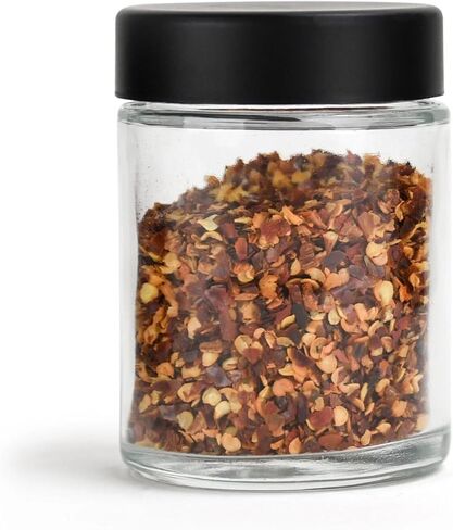 الكائنات البشرية 2oz الجرار الزجاجية السوداء مع أغطية سوداء مقاومة للأطفال - 3.5 جرام - 200 عدد - حاويات محكمة الإغلاق القابلة لإعادة الملء للأعشاب والتوابل والطعام والزيت والشمع ومستحضرات التجميل والعناية بالبشرة والعينات والمزيد in Kuwait