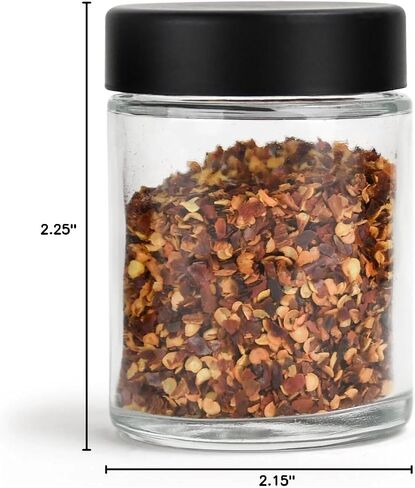 الكائنات البشرية 2oz الجرار الزجاجية السوداء مع أغطية سوداء مقاومة للأطفال - 3.5 جرام - 200 عدد - حاويات محكمة الإغلاق القابلة لإعادة الملء للأعشاب والتوابل والطعام والزيت والشمع ومستحضرات التجميل والعناية بالبشرة والعينات والمزيد in Kuwait