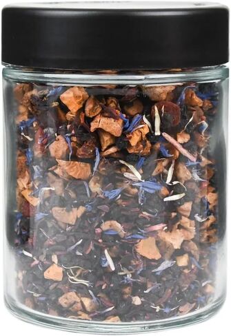 الكائنات البشرية 2oz الجرار الزجاجية السوداء مع أغطية سوداء مقاومة للأطفال - 3.5 جرام - 200 عدد - حاويات محكمة الإغلاق القابلة لإعادة الملء للأعشاب والتوابل والطعام والزيت والشمع ومستحضرات التجميل والعناية بالبشرة والعينات والمزيد in Kuwait