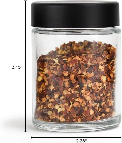 الكائنات البشرية 2oz الجرار الزجاجية السوداء مع أغطية سوداء مقاومة للأطفال - 3.5 جرام - 200 عدد - حاويات محكمة الإغلاق القابلة لإعادة الملء للأعشاب والتوابل والطعام والزيت والشمع ومستحضرات التجميل والعناية بالبشرة والعينات والمزيد in Kuwait