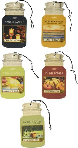 Yankee Candle Classic Paper Car Jar Hanging Air Freshener Assorted Variety- 5 pack in Saudi Arabia