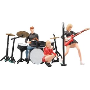 رسمت الشكل 1:64 النموذج المصغر تدريبات معمارية للأشخاص البلاستيكيين المعماريين ， Girl Band Stocalist/Guitarist Combo. الحلي الزخرفية للمشاهد المصغرة in Kuwait