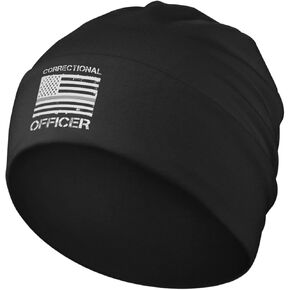 Thin Silver Line Correctional Officer Winter Warm Beanie Hats for Mans Womens Baggy Skull Caps Classic Knit Hat in Saudi Arabia