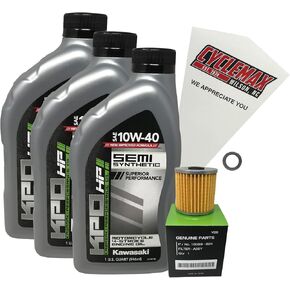 Semi Synthetic 10W-40 Oil Change Kit compatible with 1988-2002 Kawasaki BAYOU 220 in Kuwait