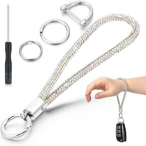 Crystal Keychain Set Bling Rhinestone Key Chain for Women Glitter Keychain Fob Holder, Rhinestone KeyRing for Car Purse in Saudi Arabia